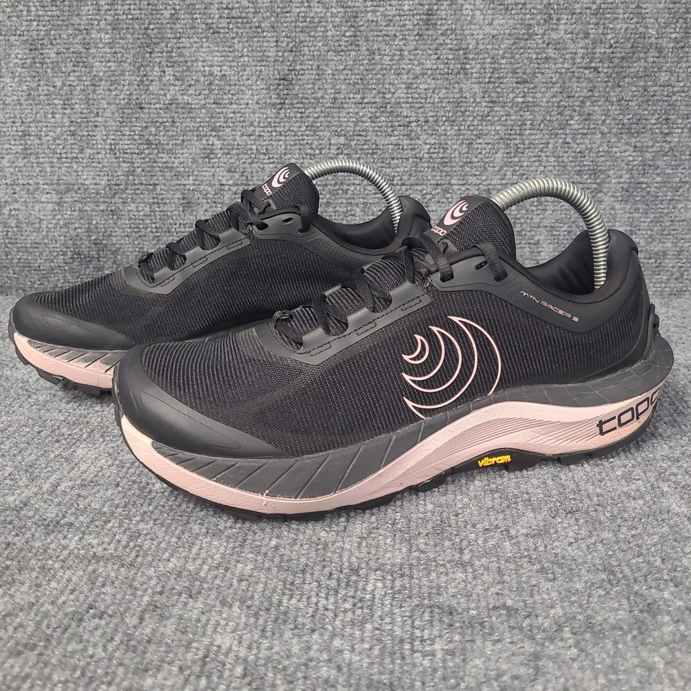 Topo Shoes Womens 9 MTN Racer 3 Black Pink Vibram Road Running Athletic - Picture 2 of 13
